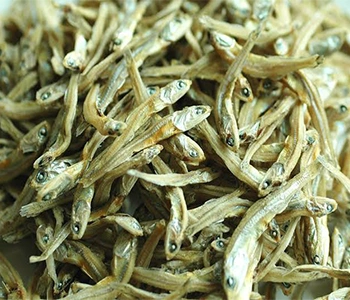 Solar dried anchovies preserved with RSFP solar dryers for better quality, hygiene, and longer storage life.